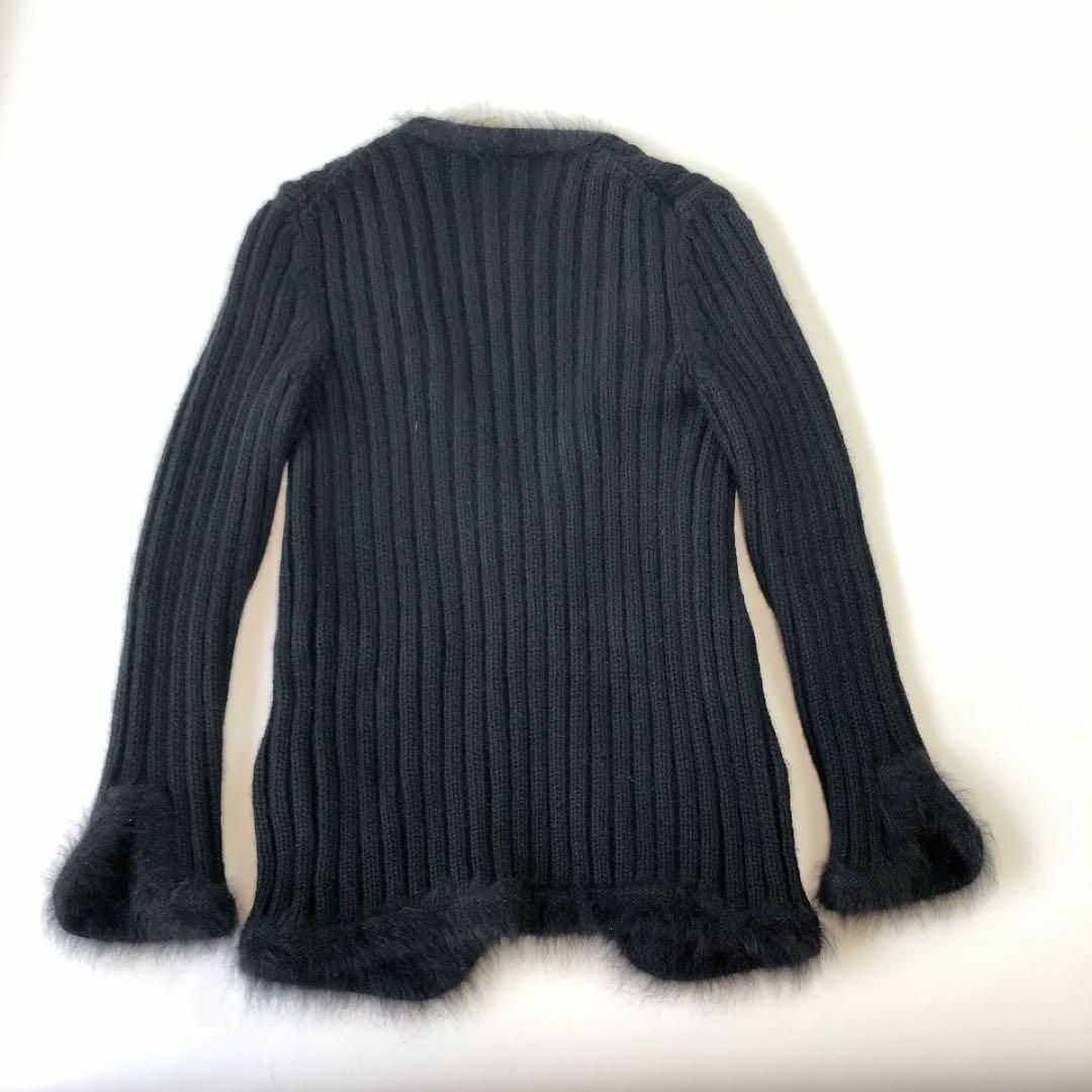 シャネル CHANEL アンサンブル 黒 アンゴラ ファー ココマーク M〜L シャネル CHANEL アンサンブル 黒 アンゴラ ファー ココマーク M〜L