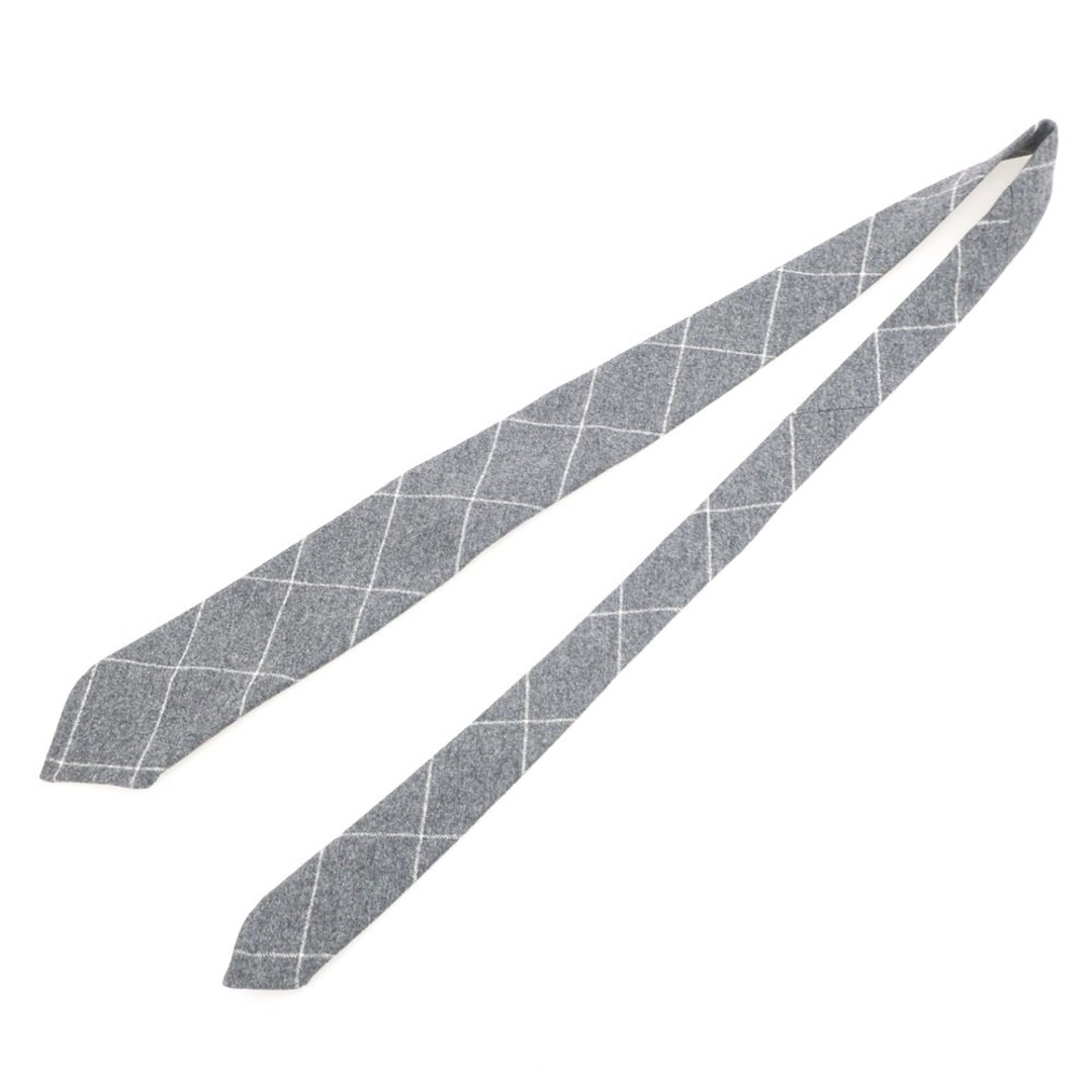 【中古】【未使用】イージーカペッリ E.G.CAPPELLI Sharon別注 ウール チェック柄ネクタイ グレーxホワイト【メンズ】 メンズのファッション小物(ネクタイ)の商品写真