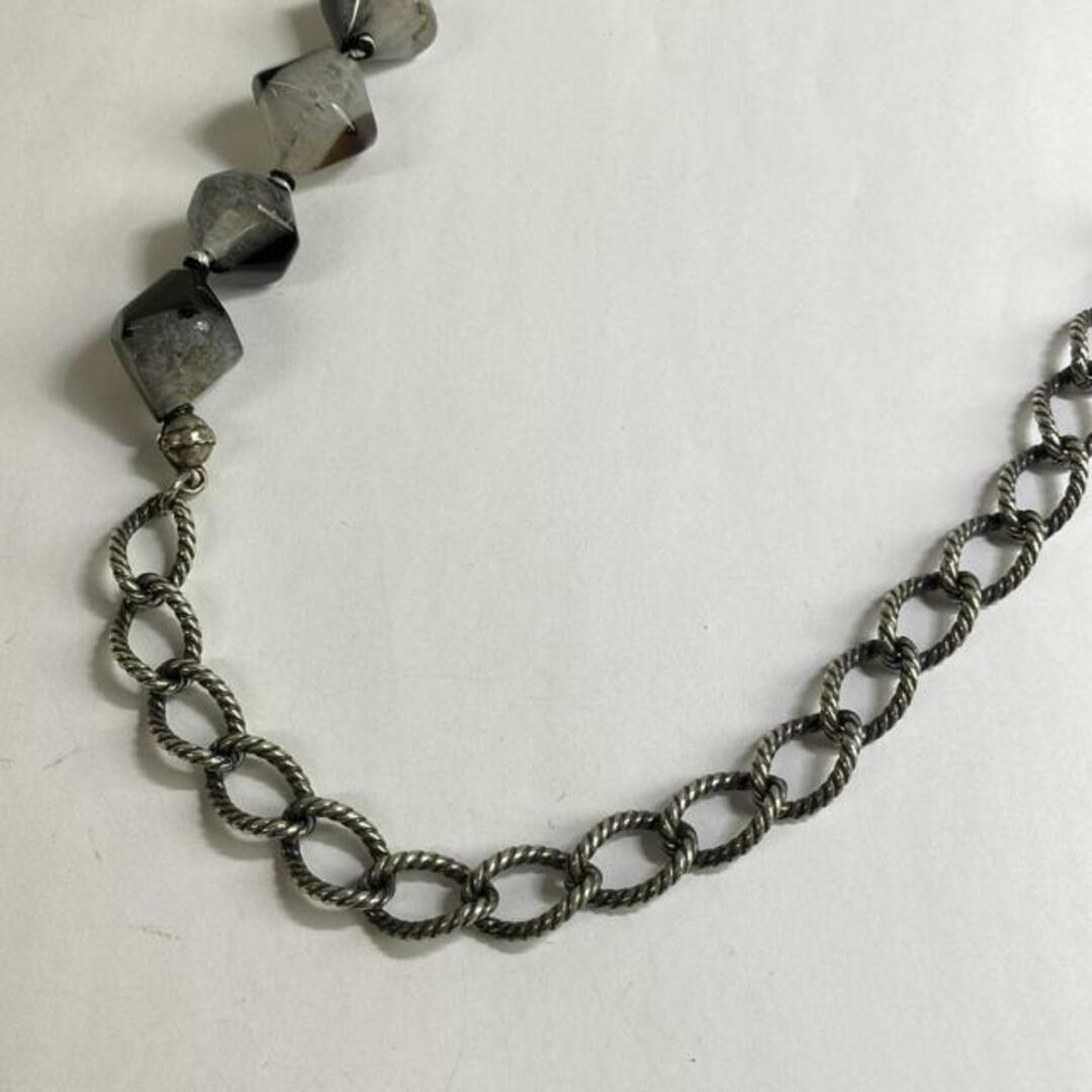 GEM KINGDOM(ジェムキングダム) ネックレス美品 - シルバー×黒×白 GEM KINGDOM(ジェムキングダム) ネックレス美品 - シルバー×黒×白
