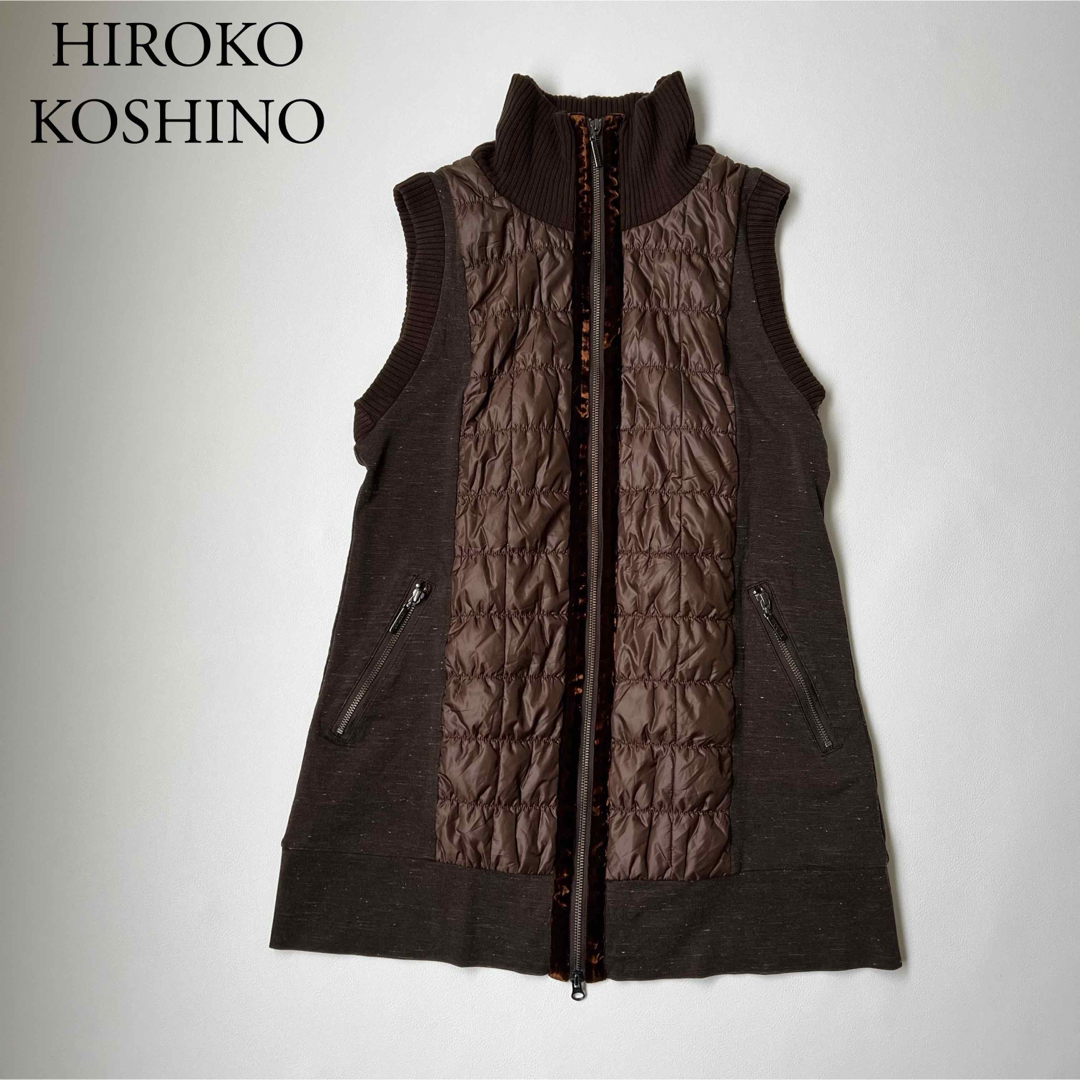 良品 HIROKO BIS ヒロコビス ジレ ロングベスト キルティング 9 良品 HIROKO BIS ヒロコビス ジレ ロングベスト キルティング 9