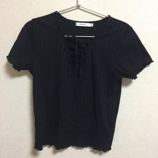 マウジー(moussy)のマウジー レースアップ Tシャツ(Tシャツ(半袖/袖なし))