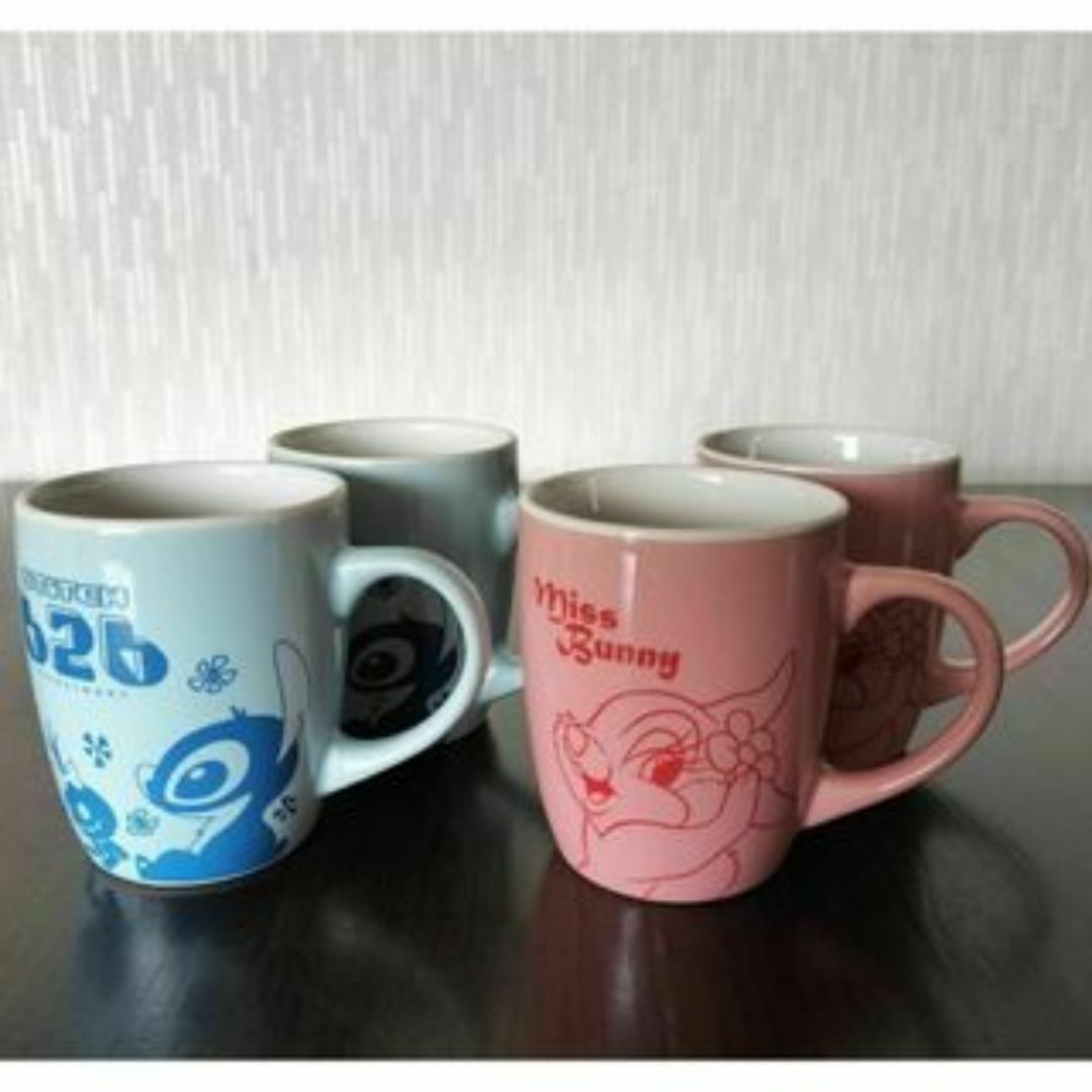 Disney - 4ケset！ スティッチ ミスバニー コップ ディズニー 