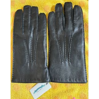 LAIGLON PARIS ポルトラーノ皮革手袋25 ML黒 ライナーカシミヤ(手袋)