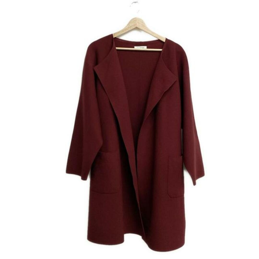me ISSEY MIYAKE(ミー/イッセイミヤケ) カーディガン美品  - レッド 長袖/ロング