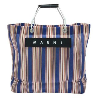 マルニ(MARNI)の【美品】  MARNI / マルニ | フラワーカフェ ショッピングトートバッグ | ブルー | レディース(トートバッグ)