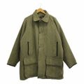 VINTAGE / ヴィンテージ古着 | Wathen Gardiner / レザー切替 ツイード オーバーコート / キルティング総裏地 | XL | カーキ系 | メンズ