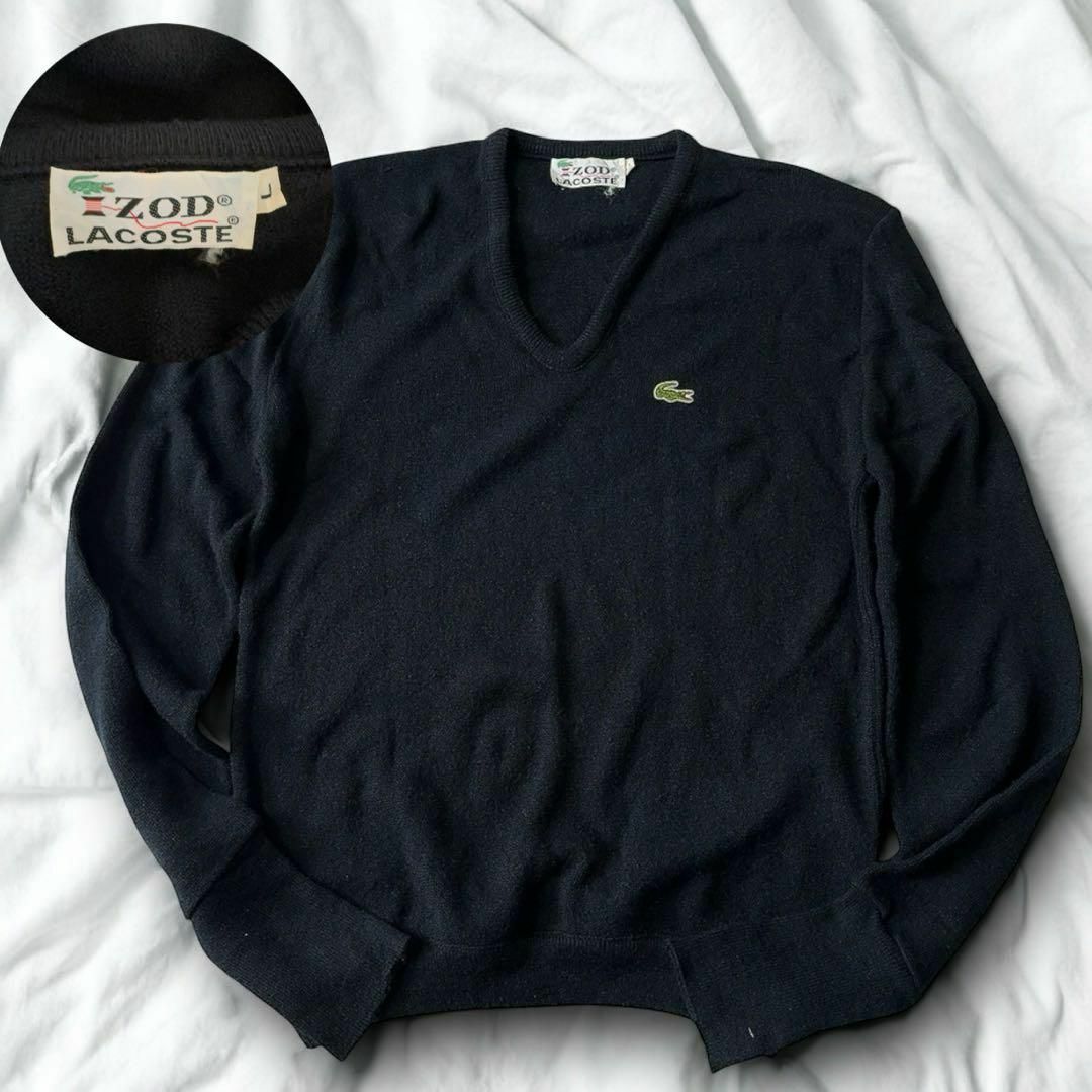 LACOSTE - アイゾッドラコステ 80S 糸巻きタグ サイズL V LACOSTE - アイゾッドラコステ 80S 糸巻きタグ サイズL V