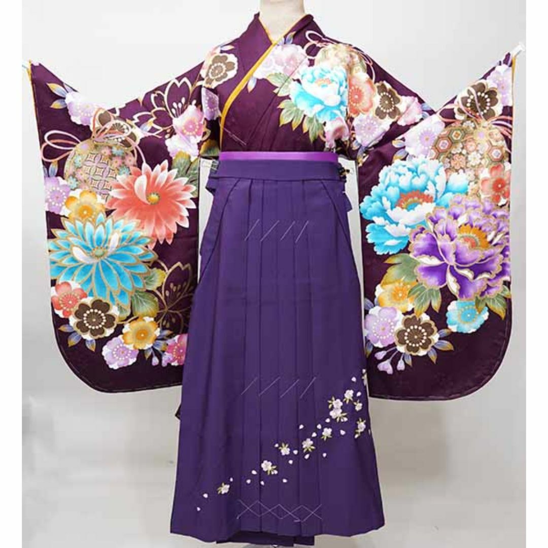 袴フルセット From KYOTO ショート丈 袴変更可 卒業式 NO34179 袴フルセット From KYOTO ショート丈 袴変更可 卒業式 NO34179