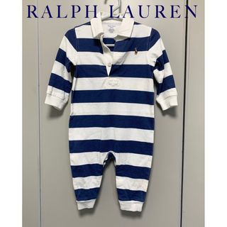 ポロ(POLO（RALPH LAUREN）)の新品 未使用 ラルフローレン カバーオール ロンパース ストライプ ラガーシャツ(カバーオール)