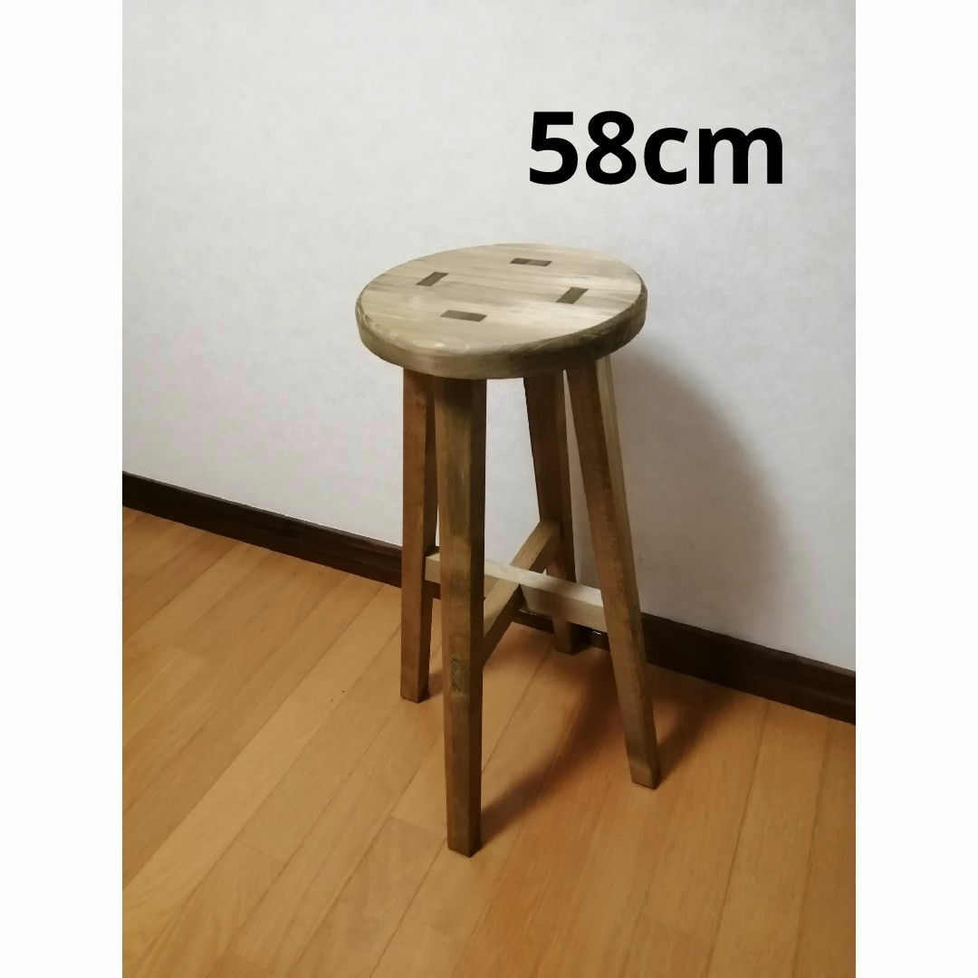 ほぞ組】木製スツール 高さ75cm 丸椅子 stool やか 猫 ほぞ組】木製スツール 高さ75cm 丸椅子 stool やか 猫