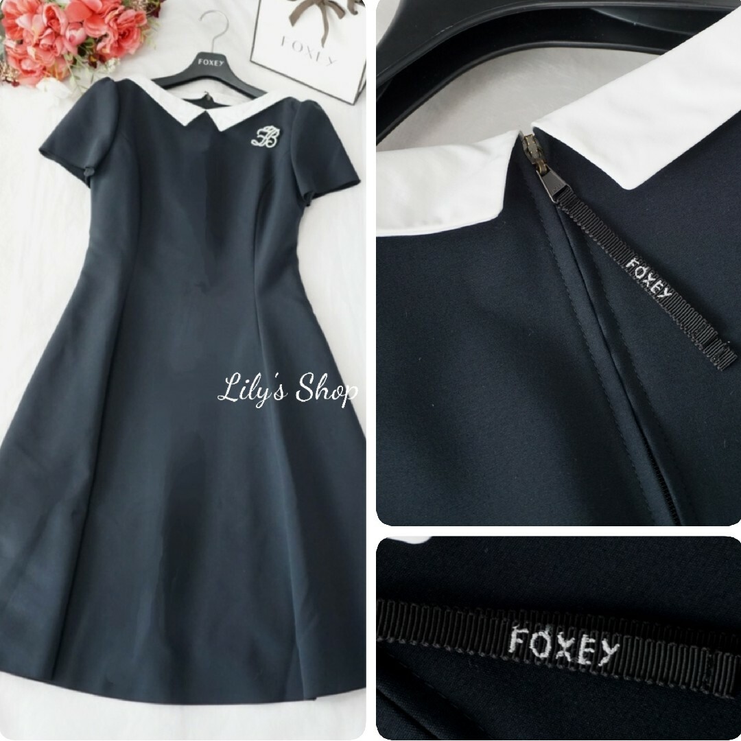 極美品♡ルネ♡白襟ワンピース 極美品♡ルネ♡白襟ワンピース