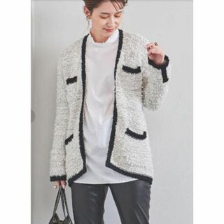 ユナイテッドアローズ(UNITED ARROWS)のUNITED ARROWS 新品35,200円ファンシー トリム カーディガン(カーディガン)