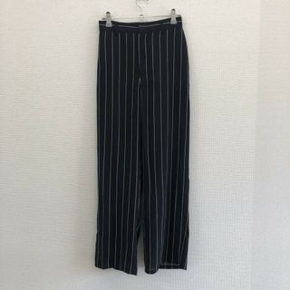 【Re:EDIT】リエディ　黒と白ストライプ　M　パンツ　ストライプ　ハイウエスト　カジュアル(その他)