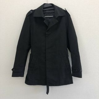 【MK KLEIN＋】エムケークランプリュス　黒系　48　トレンチコート　アウター　ロングコート　無地　シンプル(その他)