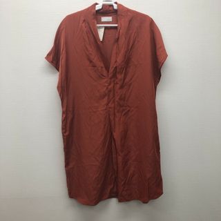 新品未使用　【Te chichi】テチチ　オレンジ　M　チュニック　フレンチスリーブ　半袖トップス　無地　シンプル(チュニック)