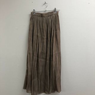 【AZUL BY MOUSSY】アズールバイマウジー　茶系　S　ロングスカート　ウエストゴム　無地　シンプル(ロングスカート)