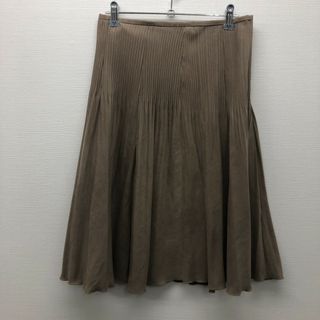 【COMME CA ISM】コムサイズム　ベージュ系　L　フレアスカート　無地　シンプル　ボトムス(その他)
