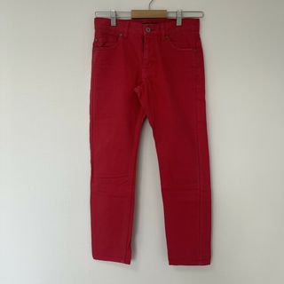 【IENA SLOBE】イエナスローブ　レッド　34　パンツ　スキニー　無地　シンプル　カジュアル(その他)