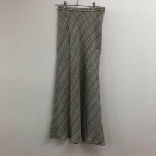 【PLUSIV】プラッシヴ　ベージュ　ロングスカート　格子柄　シンプル　マーメイド(ロングスカート)
