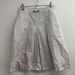 【COMME CA】コムサ　白系　Ｍ　スカート　無地　シンプル　カジュアル　ボトムス　Aライン(その他)