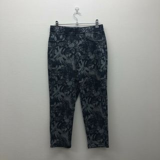 パンツ　青系　L　ボトムス　カジュアル　リゾートパンツ　ボタニカル(その他)