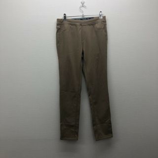 イージーパンツ　スラックス　茶系　L　無地　シンプル　ストレッチパンツ　カジュアル(その他)
