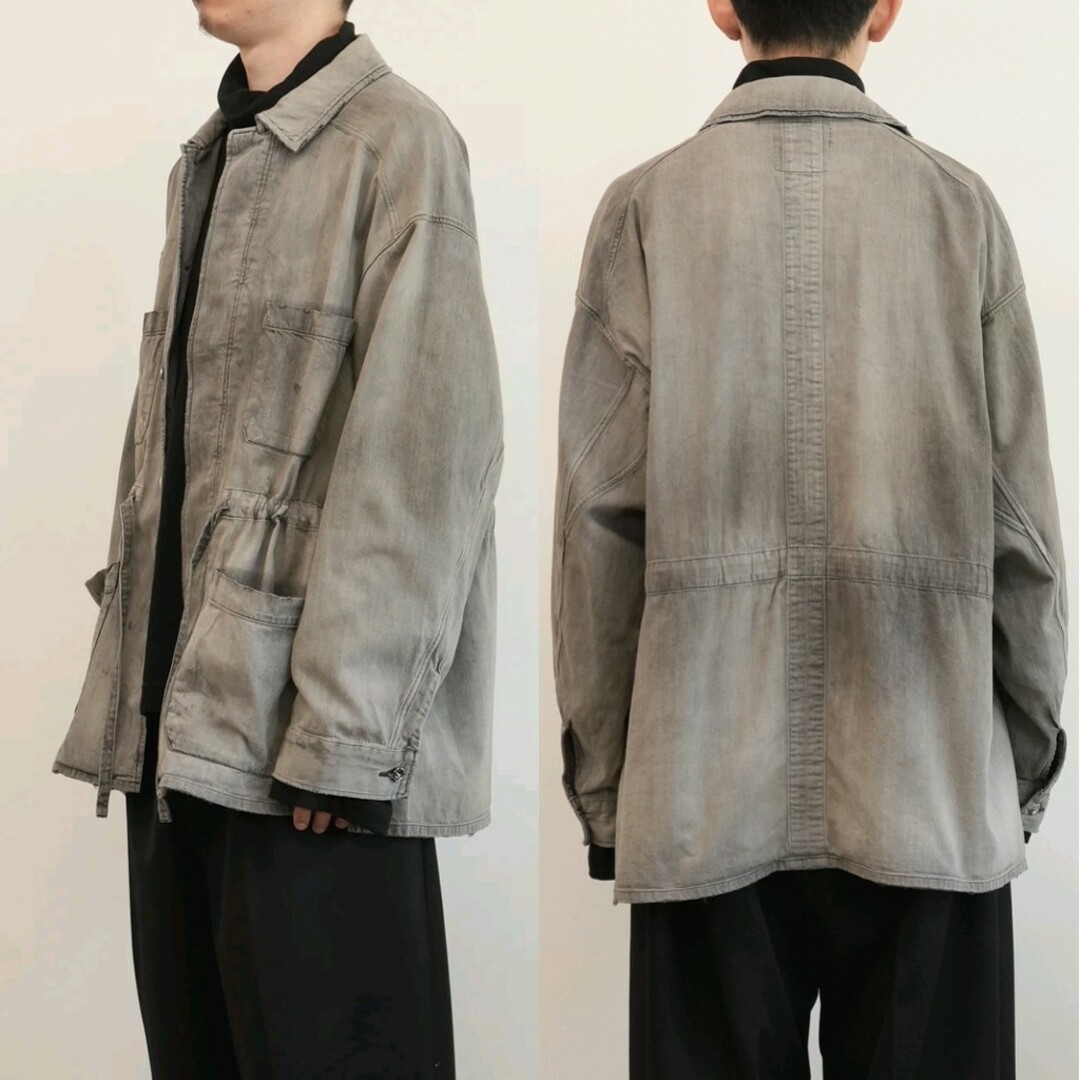 24AW ANCELLM AGING DENIM SHIRT JACKET 黒1の通販 by オコチャ 24AW ANCELLM AGING DENIM SHIRT JACKET 黒1の通販 by オコチャ