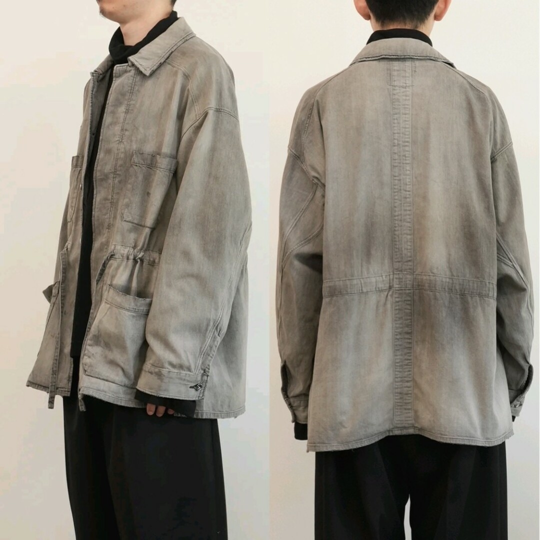 24AW ANCELLM AGING DENIM SHIRT JACKET 2黒の通販 by オコチャ 24AW ANCELLM AGING DENIM SHIRT JACKET 2黒の通販 by オコチャ