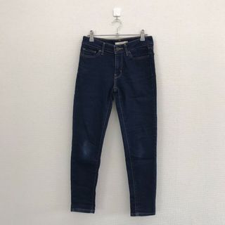 【リーバイス711 スキニー 1 / 4 711 SKINNY 】　青系　26　デニムパンツ　ボトムス　カジュアル　美品(デニム/ジーンズ)