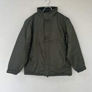 【UNIQLO】ユニクロ　カーキー　M　ダウンジャケット　アウター　防寒　無地　シンプル　カジュアル(ダウンジャケット)