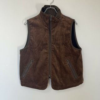 【RENOWN】レナウン　ブラウン系　M　ベスト　アウター　アウトドア　無地　カジュアル　美品(ベスト/ジレ)