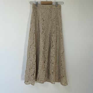 【Radarista】ラダリスタ　ベージュ系　M　ロングスカート　レース　無地　シンプル　綺麗め　美品(ロングスカート)