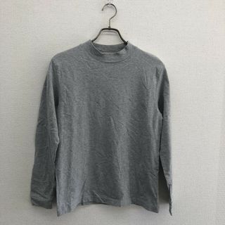【無印良品】　灰色系　　長袖トップス　カットソー　コットン１００　無地　シンプル　カジュアル(カットソー(長袖/七分))