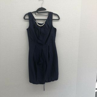 【PREFERENCE PARTY'S】　紺系　38　ドレス　パーティー　ワンピース　ビジュー　ノースリーブ(その他ドレス)