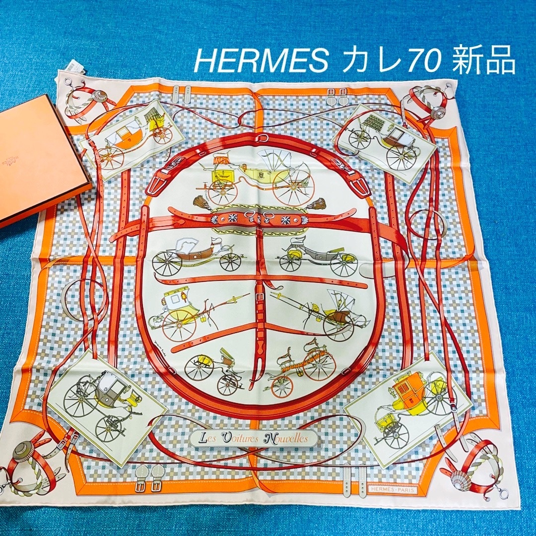 新品 HERMES エルメス カレ70 スカーフ 馬車の変遷 箱カードあり 新品 HERMES エルメス カレ70 スカーフ 馬車の変遷 箱カードあり