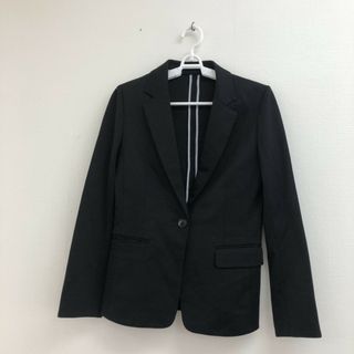 【ELLE】エル　黒系　３６　テーラードジャケット　無地　シンプル　スーツ　フォーマル(その他)