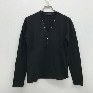 【ARTISAN】　黒系　S　長袖トップス　カットソー　Vネック　シンプル　カジュアル　美品(カットソー(長袖/七分))