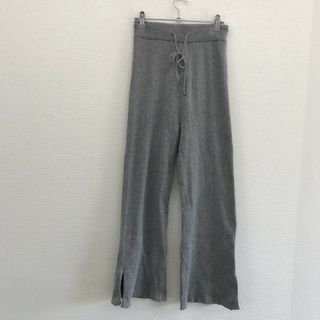 新品未使用　【samansa mos2 blue】　灰色系　Free　パンツ　ウエストゴム　ストレッチパンツ　カジュアル(その他)