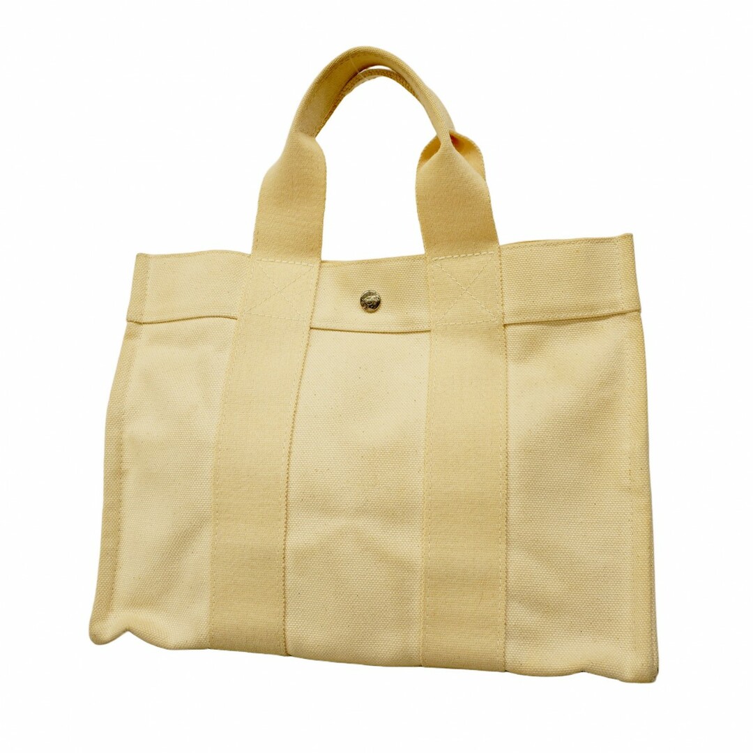 HERMES - ★SALE【5ae4597】エルメス トートバッグ ボラボラPM キャンバス ホワイト シルバー金具【中古】レディース
