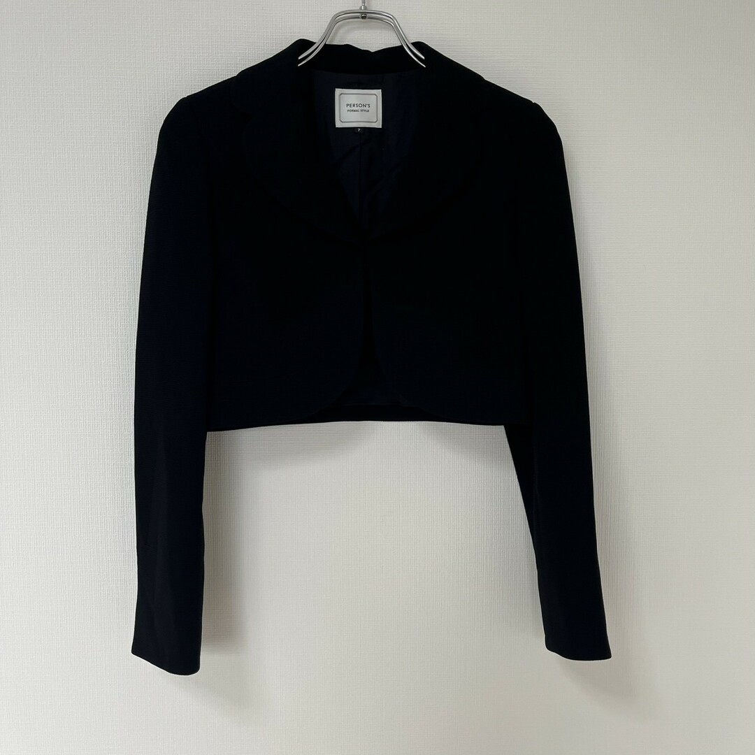 【person's formal style】　ブラック　7　ブルゾン　ジャケット　セットアップ　フォーマル　無地　シンプル　美品