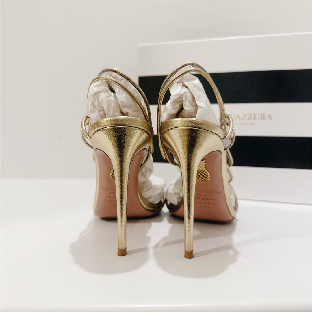 新版 - Aquazzura Aquazzura an's by 美品の通販 サンダル ゴールド 靴