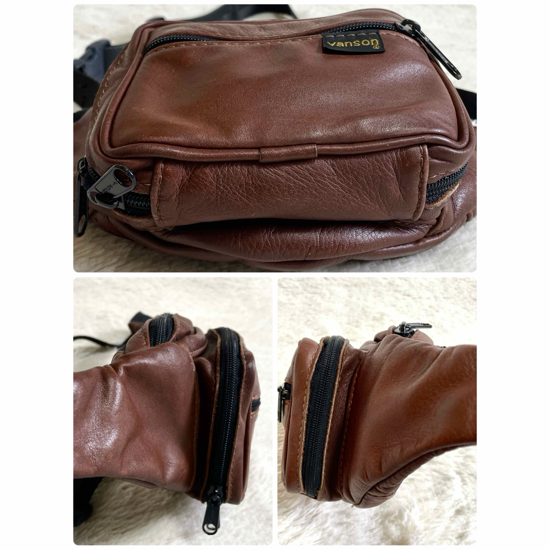 VANSON - 美品 VANSON バンソン オールレザー ボディバッグ VANSON - 美品 VANSON バンソン オールレザー ボディバッグ