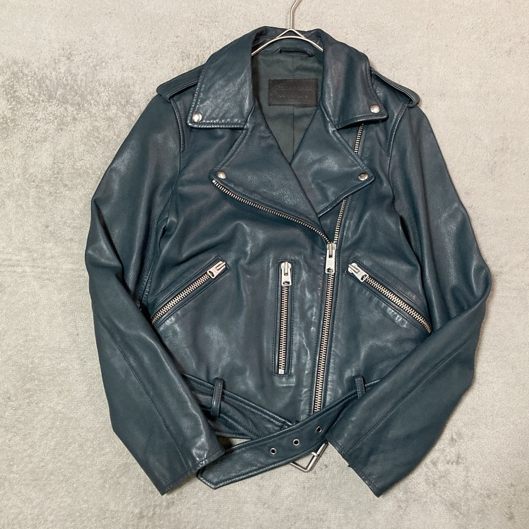 美品】ALLSAINTS オールセインツ レザー ライダースジャケット BK 美品】ALLSAINTS オールセインツ レザー ライダースジャケット BK