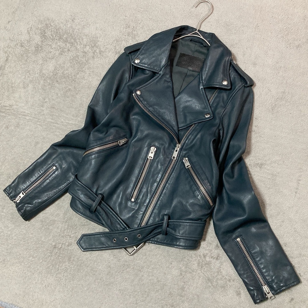 美品】ALLSAINTS オールセインツ レザー ライダースジャケット BK 美品】ALLSAINTS オールセインツ レザー ライダースジャケット BK
