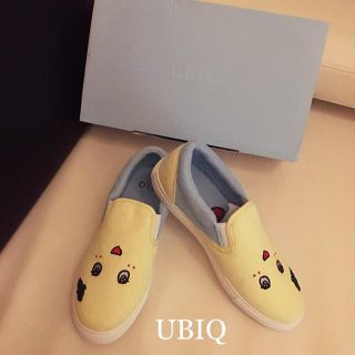 ユービック(UBIQ)の新品未使用！ ユービック ふなっしー スリッポン スニーカー イエロー(スニーカー)