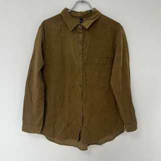 ザラ(ZARA)の【ZARA】ザラ　長袖　シャツ　ブラウン系　コーデュロイ　無地　カジュアル　トップス(シャツ/ブラウス(長袖/七分))