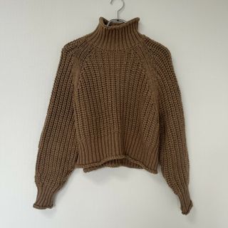 エイチアンドエム(H&M)の【H&M】エイチアンドエム　ニット　トップス　ブラウン　タートルネック　厚手　長袖　レディース(ニット/セーター)