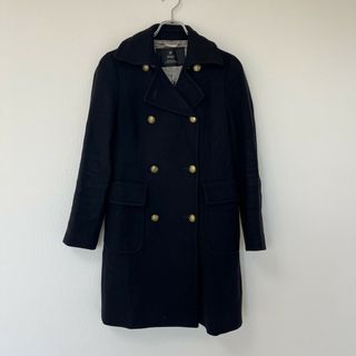 【INED】イネド　9　ステンカラーコート　ロングコート　無地　シンプル　アウター　ゴールドボタン(その他)