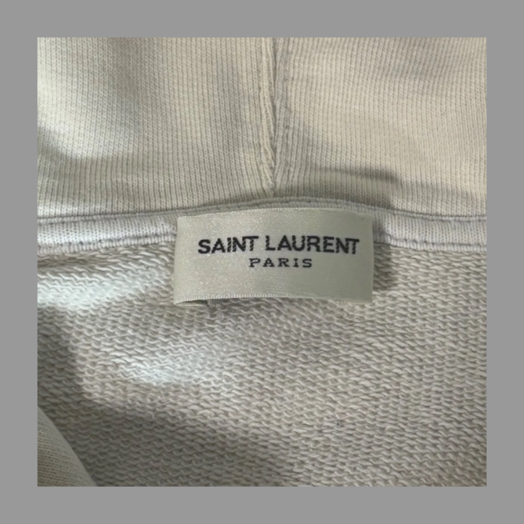 Saint Laurent サンローラン スウェットレーナー ロゴXL ホワイト