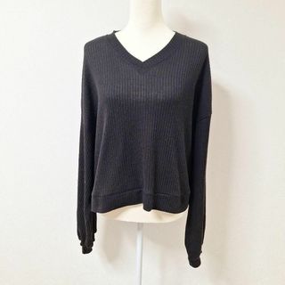 Achic/アシック 長袖 ニット カットソー ブラック レディース【F】(カットソー(長袖/七分))
